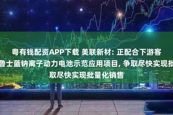粤有钱配资APP下载 美联新材: 正配合下游客户推进普鲁士蓝钠离子动力电池示范应用项目, 争取尽快实现批量化销售